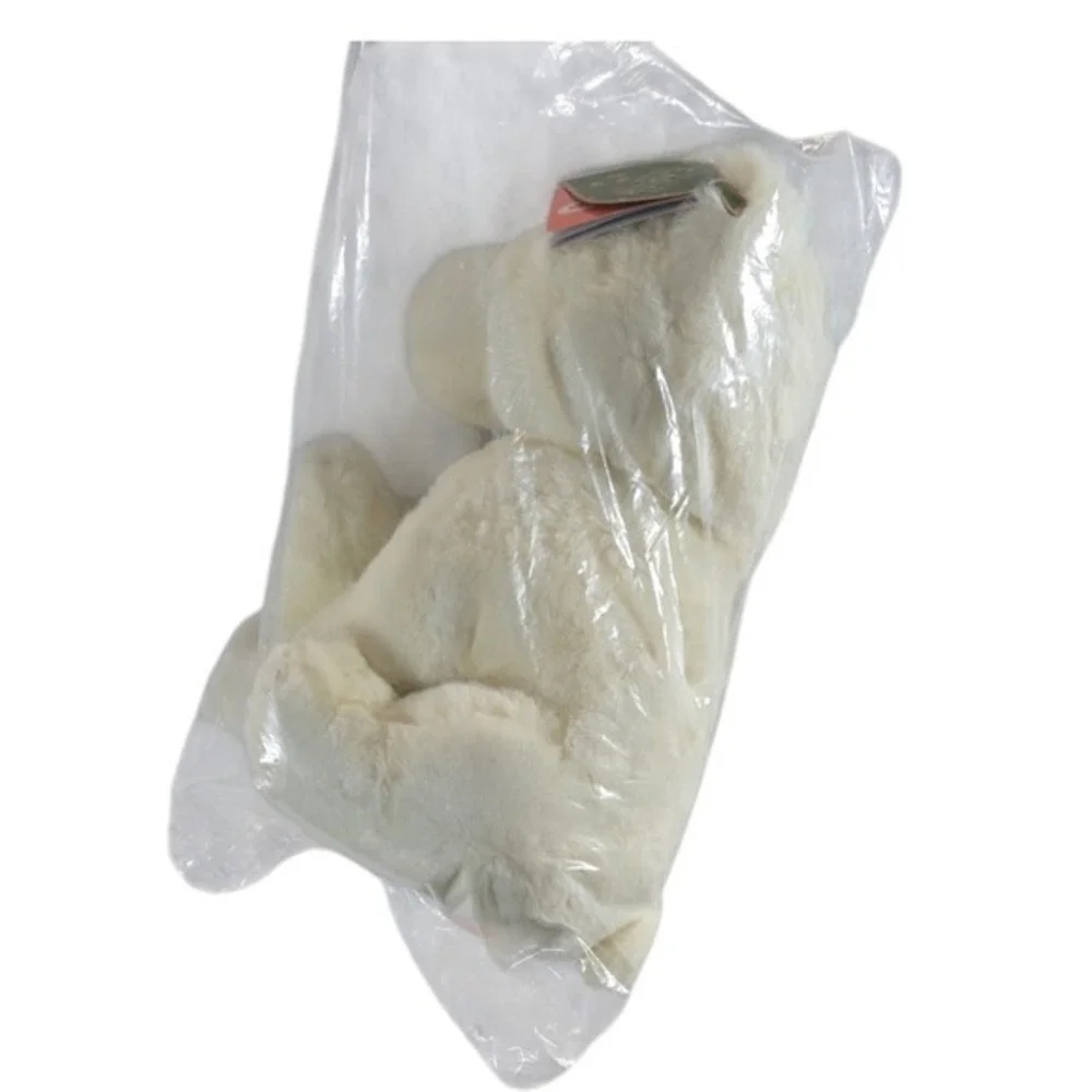 Plush Polar Bear Cub Stuffed Animal Soft Cream White Floppy Ears- New